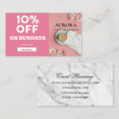 Discount voor planning van gebeurtenissen visitekaartje (Voorkant / Achterkant)