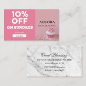 Discount voor planning van gebeurtenissen visitekaartje (Voorkant / Achterkant)