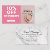 Discount voor planning van gebeurtenissen visitekaartje (Voorkant / Achterkant)