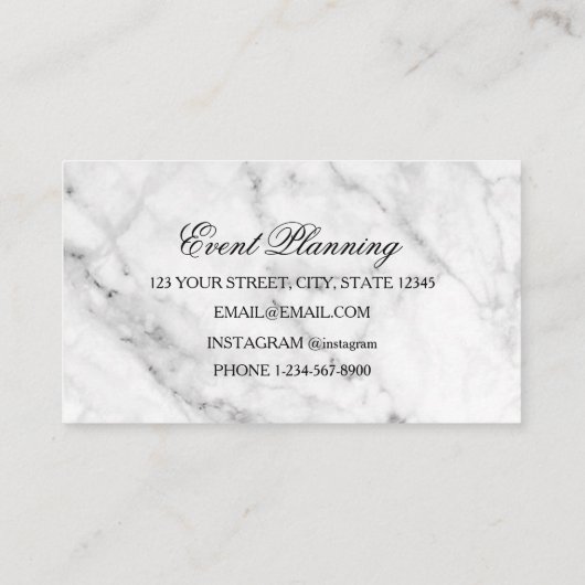 Discount voor planning van gebeurtenissen visitekaartje (Achterkant)