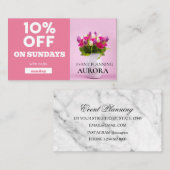 Discount voor planning van gebeurtenissen visitekaartje (Voorkant / Achterkant)