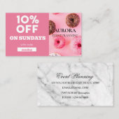 Discount voor planning van gebeurtenissen visitekaartje (Voorkant / Achterkant)