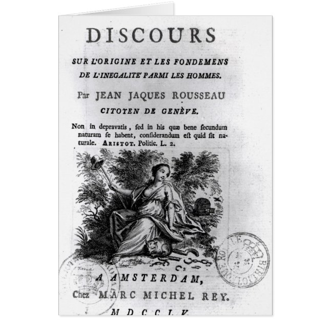 "Discours l'Origine et les Fondements (Voorkant)