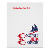 Discover dream explore editable perfect poster (Voorkant)