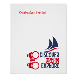 Discover dream explore editable perfect poster