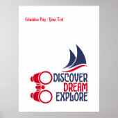 Discover dream explore editable poster (Voorkant)