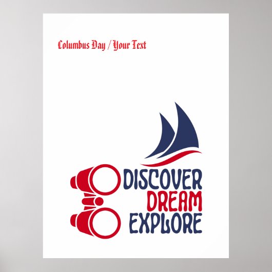 Discover dream explore editable poster (Voorkant)