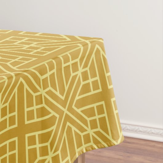 Discover Elegant Geometric Patterns with Gold Line Tafelkleed (Voorbeeld)