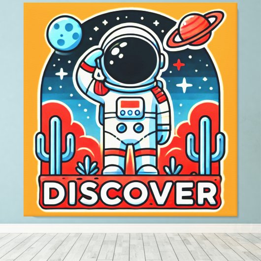 DISCOVER-EVA 4 CANVAS AFDRUK (Insitu (Houten vloer))