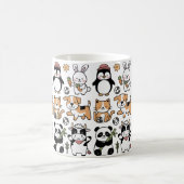 **Discover Our Coffee Mug with Smiling Animals.** Koffiemok (Center)