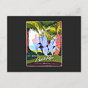 "Discover Puerto Rico" - Poster voor het reizen me Briefkaart