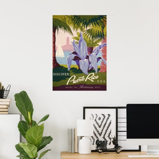  Discover Puerto Rico USA Poster (Thuiskantoor)