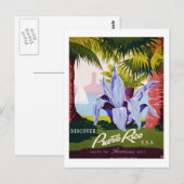  Discover Puerto Rico USA Travel Briefkaart (Voorkant / Achterkant)