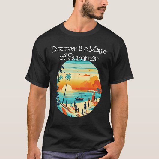 Discover the Magic of Sea and Sunset with Friends  T-shirt (Voorkant)