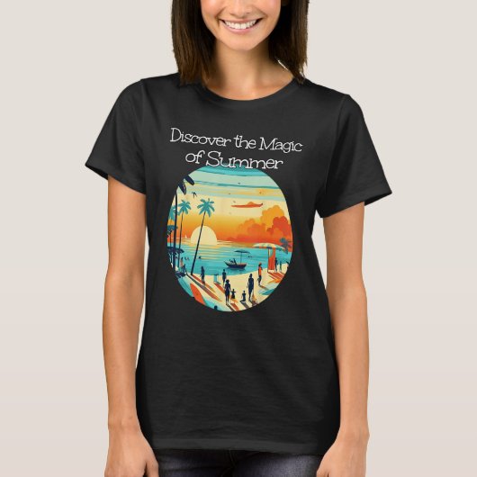 Discover the Magic of Sea and Sunset with Friends  T-shirt (Voorkant)