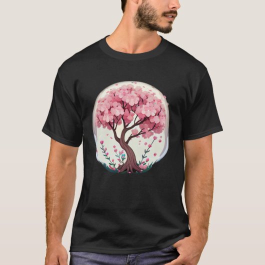 Discover the Magic of Spring with a Cherry Blossom T-shirt (Voorkant)