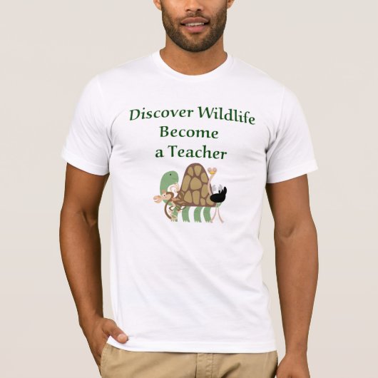 Discover Wildlife Teacher T-shirt (Voorkant)