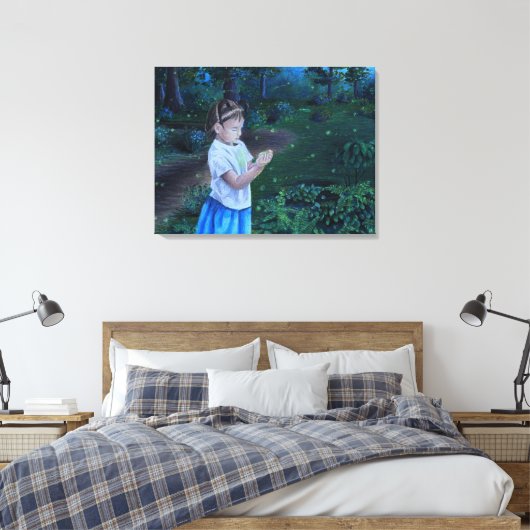 Discovering Fireflies Canvas Afdruk (Insitu (Slaapkamer))