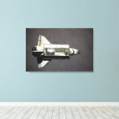 Discovery 2 Space Shuttle Canvas Afdruk (Insitu (Houten vloer))
