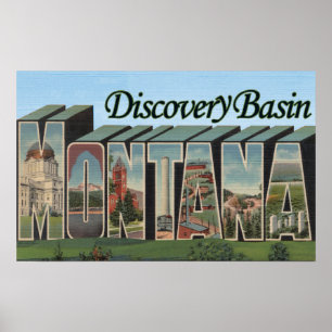 Discovery Basin, Montana - grote Letter-scènes Poster