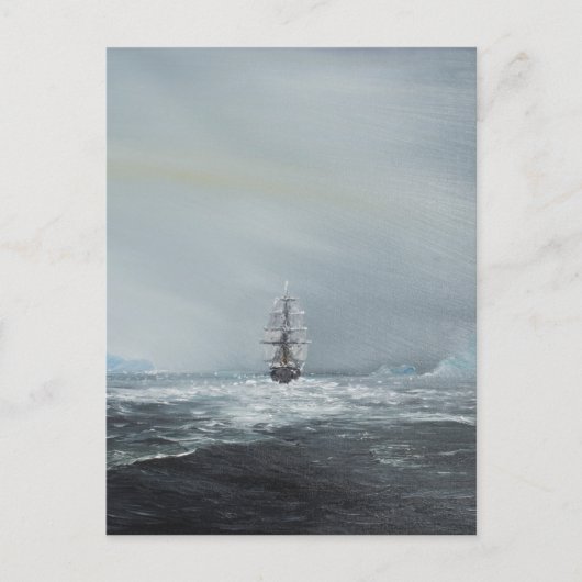 Discovery Captain Scott en Crew Briefkaart (Voorkant)