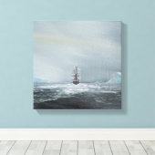 Discovery Captain Scott en Crew Canvas Afdruk (Insitu (Houten vloer))