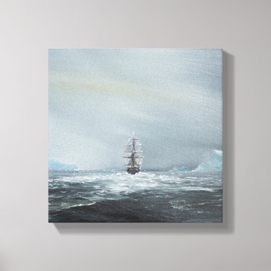 Discovery Captain Scott en Crew Canvas Afdruk (Voorkant)