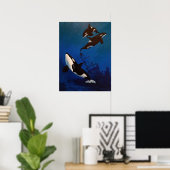 "Discovery" Orca en wrakstukken Poster (Thuiskantoor)