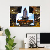 Discovery Preps voor Space Shuttle Poster (Thuiskantoor)