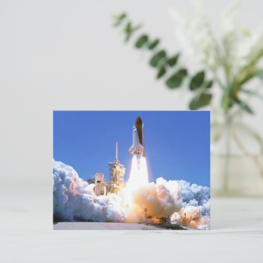 Discovery Shuttle Launch Briefkaart (Staand voorkant)