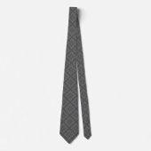 Discreet abstract grijs bloemenpatroon stropdas (Voorkant)