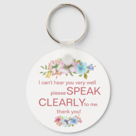 Discreet doof, moeilijk te horen florale hibiscus sleutelhanger