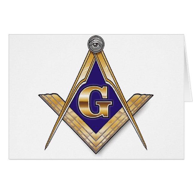 Discrete Blauwe Vierkant & Kompassen (Voorkant Horizontaal)