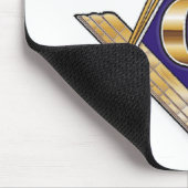 Discrete Blauwe Vierkant & Kompassen Muismat (Hoek)