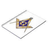 Discrete Blauwe Vierkant & Kompassen Notitieboek (Linkerzijde)