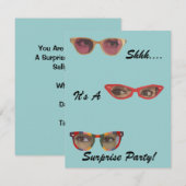 Discrete details Retro party verrassende uitnodigi Kaart (Voorkant / Achterkant)