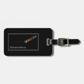 discrete kleurenvliegtuigen gericht op modern zwar bagagelabel (Voorkant horizontaal)