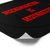 Discriminatie is een destructief Poster (Hoek)