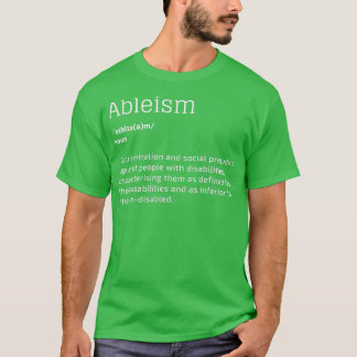 Discriminatie van mensen met een handicap t-shirt