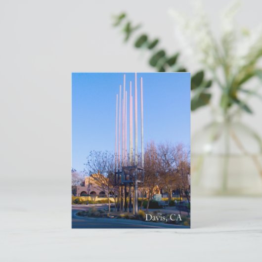 Disculptuur station Davis Train Briefkaart (Staand voorkant)