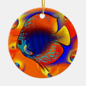 Discuremia V1 - abstracte digitale illustraties Keramisch Ornament (Voorkant)