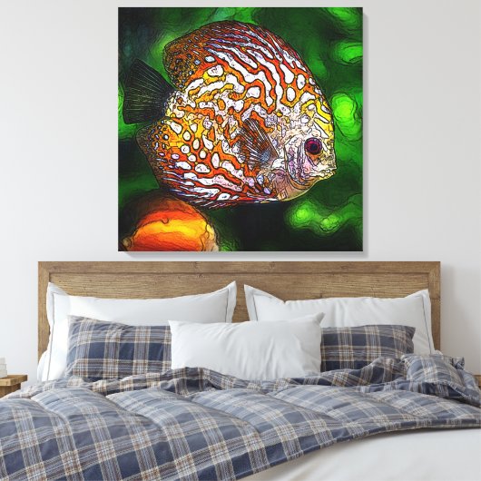 Discus_20170601_by_JAMColors Canvas Afdruk (Insitu (Slaapkamer))