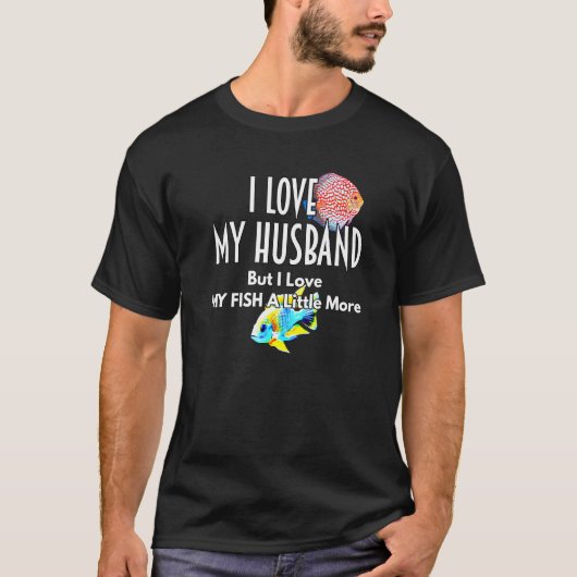 Discus Afrikaanse Cichlide Liefde Echtgenoot Vis M T-shirt (Voorkant)
