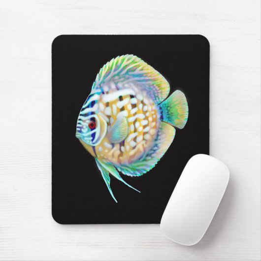 Discus Aquarium Fish Mousepad Muismat (Met muis)