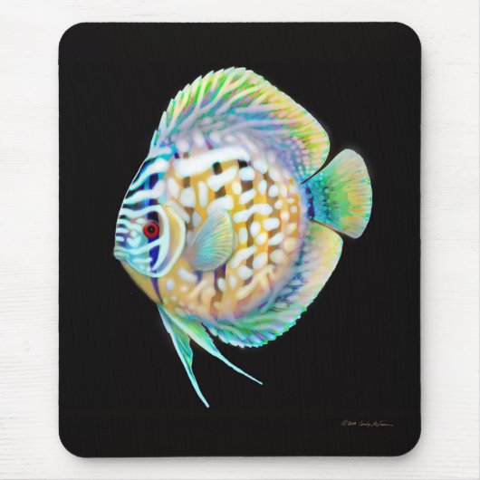 Discus Aquarium Fish Mousepad Muismat (Voorkant)