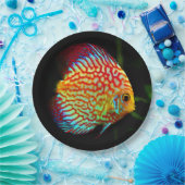 Discus aquarium visetenpapier bord (Feest)