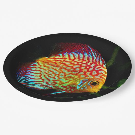 Discus aquarium visetenpapier bord (Gekanteld)