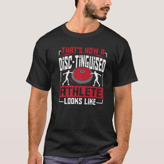 Discus Atletiek Discus Atleet Discuswerpen T-shirt (Voorkant)