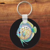 Discus Cichlid Aquarium Fish Sleutelhanger (Voorkant)