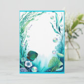 Discus Fish Aquarium Wedding Party uitnodiging (Staand voorkant)